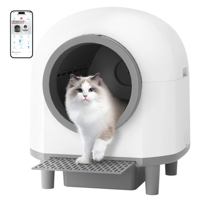 OMCPET Automatic Smart Cat Litter Box Self Cleaning Sandbox Support APP Remote Control Pet Toilet Litter Pet Closed Tray Toilet
