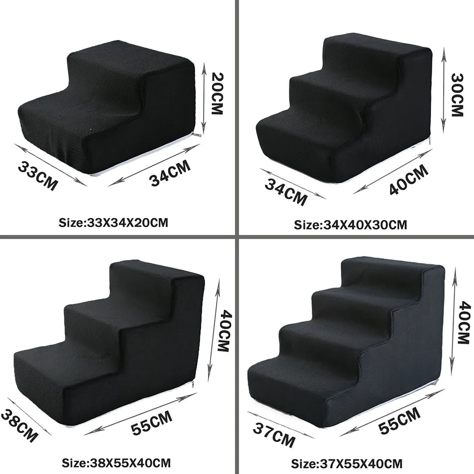 Pet Ramps 3 Steps Stairs Cat Dog Ladder Anti-slip Removable Stairs for Dogs Pet Accessories Toy Dog Bed Stairs