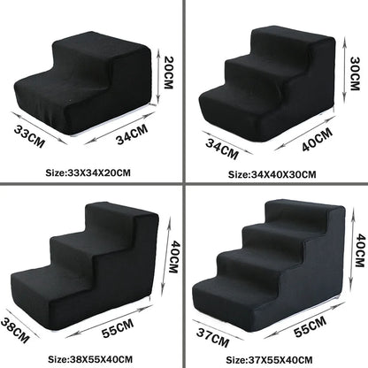Pet Ramps 3 Steps Stairs Cat Dog Ladder Anti-slip Removable Stairs for Dogs Pet Accessories Toy Dog Bed Stairs