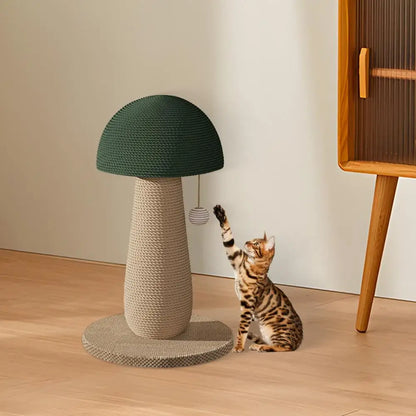 Durable Sisal Scratching Post for Cats Mushroom Cat Scratching Post with Sisal Scratcher Poles Toy Ball for Kittens for Small