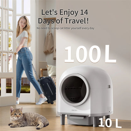 OMCPET Automatic Smart Cat Litter Box Self Cleaning Sandbox Support APP Remote Control Pet Toilet Litter Pet Closed Tray Toilet