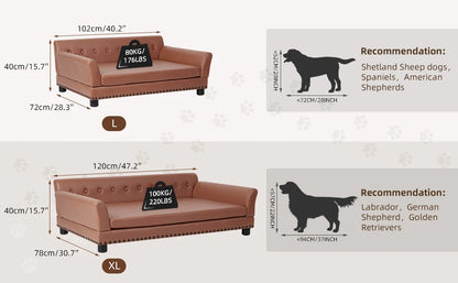 Heavy Duty Pet Sofa Large Raised Dog Bed Cushioned Sofa Softly Pet Cat Bed Puppy Sofa Couch Lounge Bed