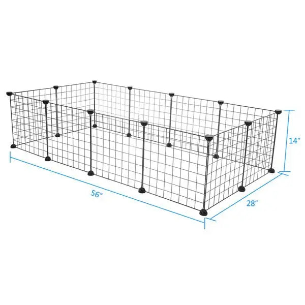 Pet Playpen, Small Animal Cage Indoor Portable Metal Wire Yard Fence for Small Animals,  Rabbits Kennel Crate Fence Tent
