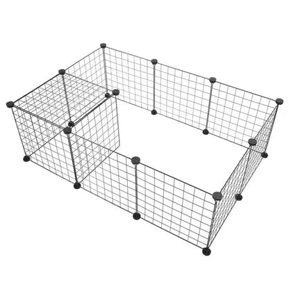 Pet Playpen, Small Animal Cage Indoor Portable Metal Wire Yard Fence for Small Animals,  Rabbits Kennel Crate Fence Tent