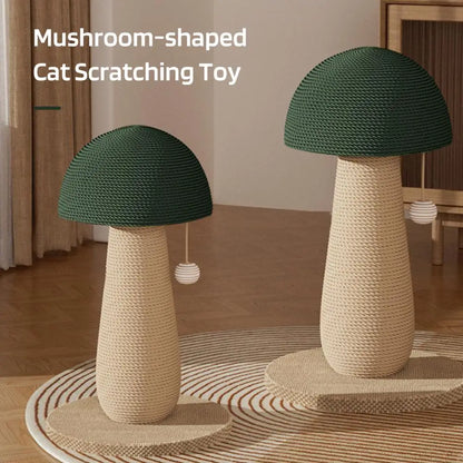 Durable Sisal Scratching Post for Cats Mushroom Cat Scratching Post with Sisal Scratcher Poles Toy Ball for Kittens for Small