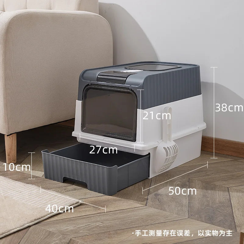 Cat Litter Basin Ultraviolet Sterilization Top-entry Oversized Fully-enclosed Cat Litter Basin Pet Supplies Drawer-type Cat Toil