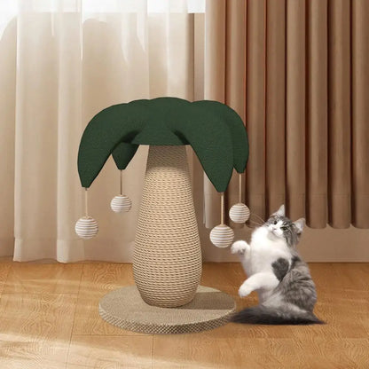 Durable Sisal Scratching Post for Cats Mushroom Cat Scratching Post with Sisal Scratcher Poles Toy Ball for Kittens for Small