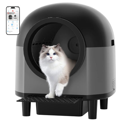 OMCPET Automatic Smart Cat Litter Box Self Cleaning Sandbox Support APP Remote Control Pet Toilet Litter Pet Closed Tray Toilet