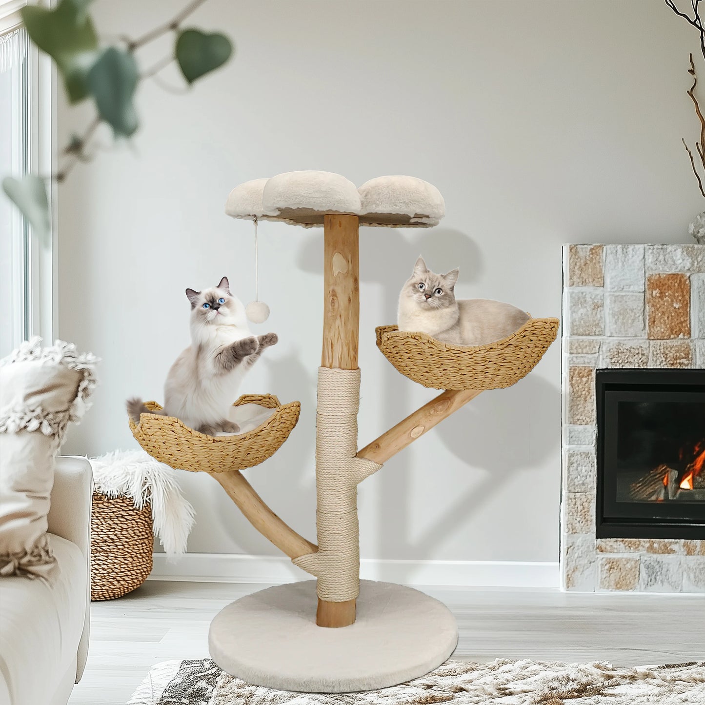 Bingopaw Cat Tree Tower Condo Furniture Scratch Post for Kittens Pet House Play