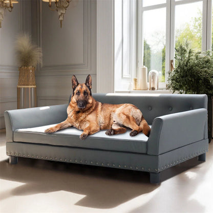 Heavy Duty Pet Sofa Large Raised Dog Bed Cushioned Sofa Softly Pet Cat Bed Puppy Sofa Couch Lounge Bed
