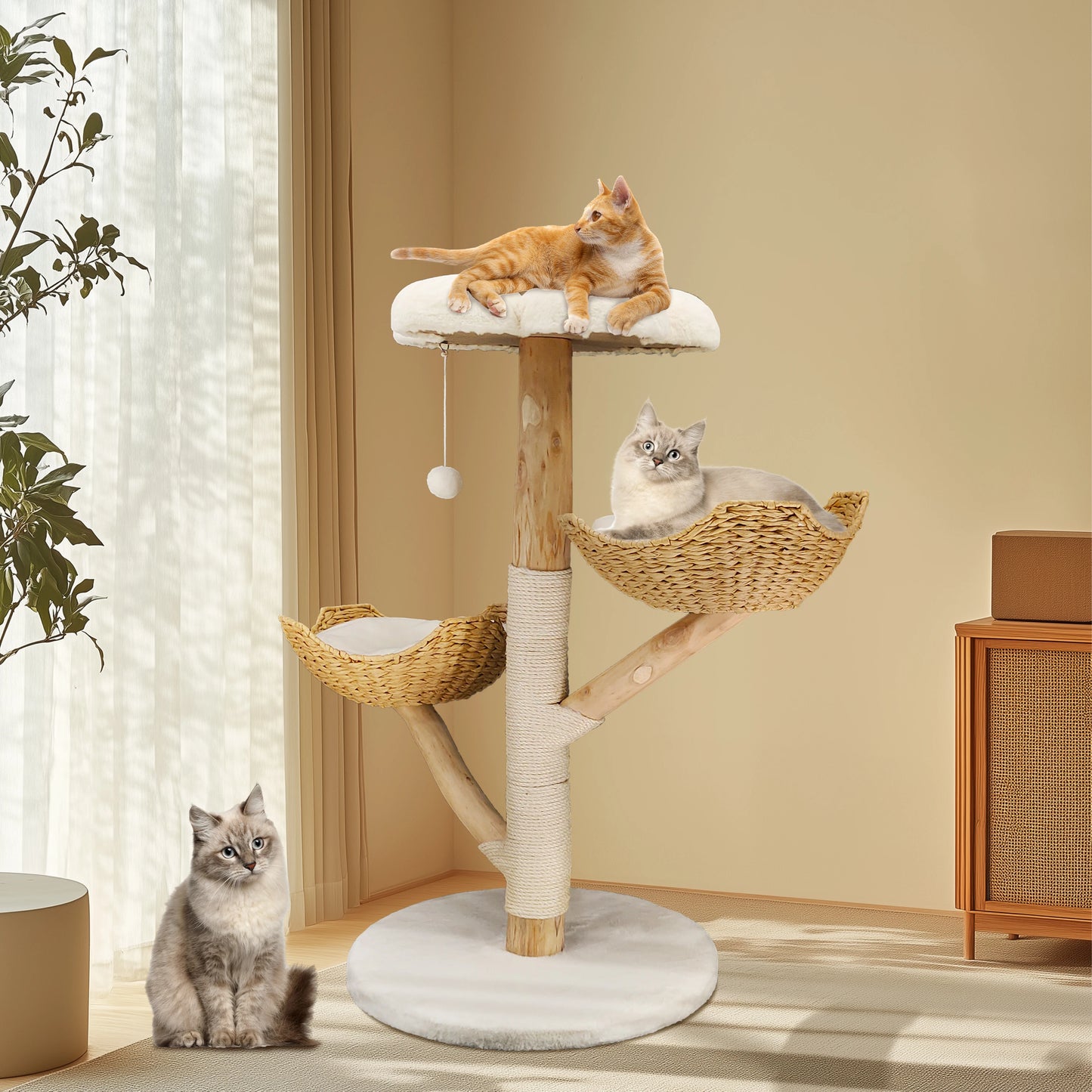 Bingopaw Cat Tree Tower Condo Furniture Scratch Post for Kittens Pet House Play
