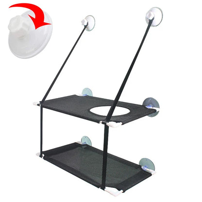 Cat Bed Hanging Window Double-Layer Pet Hammock Sunny Window Seat Kitten Nest Durable Bed for Cats Bearing 25 KG Cat Accessories