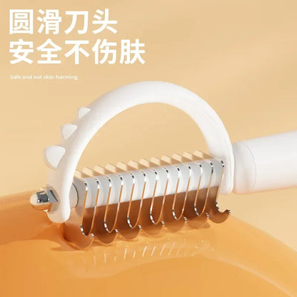 New Hair Removal Comb for Dogs Cat Detangler Fur Trimming Dematting Brush Grooming Tool For matted Long Hair Curly Pet