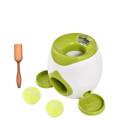 Pet Tennis Food  Reward Machine Interactive Ball Launcher Training Slow Food Toys Suitable for Cats and Dogs  Toy