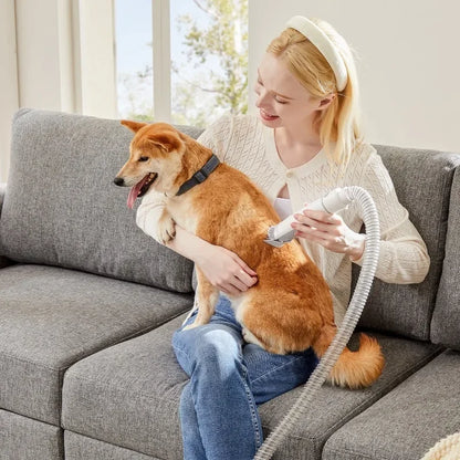 GIANNA Dog Grooming Kit, 2.5L Pet Hair Vacuum, 5-In-1 Electric Clippers Cleaning Set for Dogs, Cats, and Other Animals