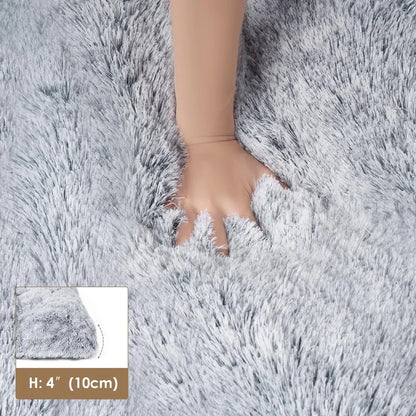 Large Plush Dog Bed Washable Non-Slip Pet Mat Therapeutic Support Anti Anxiety Comfort Medium Large Dogs Cats Travel Use