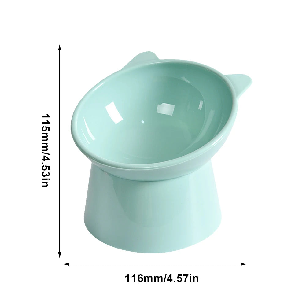Tilted Cat Food Bowl Cat Food Dish Ergonomic Raised Cat Food Bowl Anti Vomiting Plastic Feeding Bowl Non Slip Pet Supplies
