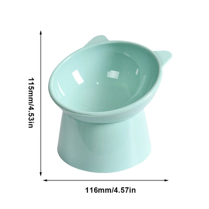 Tilted Cat Food Bowl Cat Food Dish Ergonomic Raised Cat Food Bowl Anti Vomiting Plastic Feeding Bowl Non Slip Pet Supplies