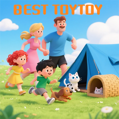 Square Gray Cats and Dogs Delivery Room Hard Oxford Cloth with a Play Tunnel Foldable Pets Nest