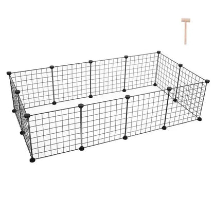 Pet Playpen, Small Animal Cage Indoor Portable Metal Wire Yard Fence for Small Animals,  Rabbits Kennel Crate Fence Tent