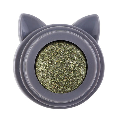 Rotatable Catnip Molar Stick Self-Adhesive Cat Cleaning Toy with Transparent Cover Catnip Balls Toy for Cats Pet Health Supplies