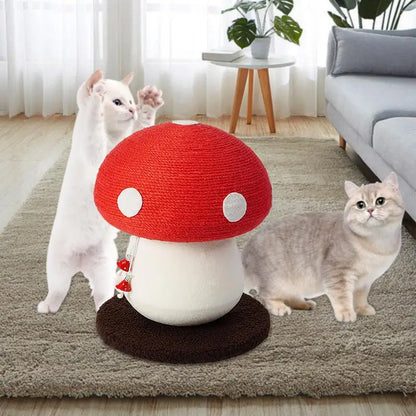 Cat Scratching Ball Toy Red Umbrella Mushroom Cat Climbing Frame Grinding Paws Toys Kitten Scratcher for Pet Furniture Supplies