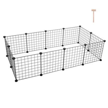 Pet Playpen, Small Animal Cage Indoor Portable Metal Wire Yard Fence for Small Animals,  Rabbits Kennel Crate Fence Tent