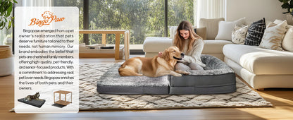 Long Human-Size Giant Dog Bed Foldable Calming Orthopedic