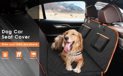 Dog Car Seat Cover for Pets 100% Waterproof Seat Cover Hammock Scratch Proof Nonslip Durable Soft Back Seat Cover for Cars Truck