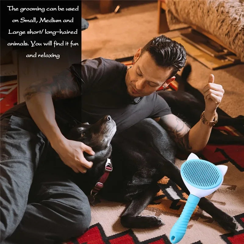Pet Comb Cat Cleaning Supplies High Quality Self cleaning Brush Professional Grooming brush for Dogs, Cats pets Glove dog Bath