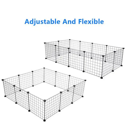 Pet Playpen, Small Animal Cage Indoor Portable Metal Wire Yard Fence for Small Animals,  Rabbits Kennel Crate Fence Tent