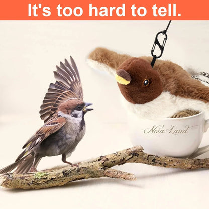 Adorable, fluffy interactive remote control bird toy for small/medium dogs - Engaging and stimulating pet toy with chirping soun