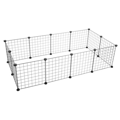 Pet Playpen, Small Animal Cage Indoor Portable Metal Wire Yard Fence for Small Animals,  Rabbits Kennel Crate Fence Tent