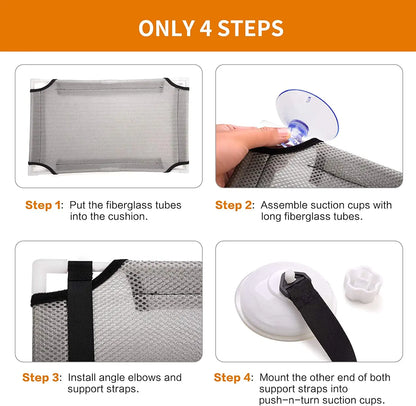 Cat Bed Hanging Window Double-Layer Pet Hammock Sunny Window Seat Kitten Nest Durable Bed for Cats Bearing 25 KG Cat Accessories