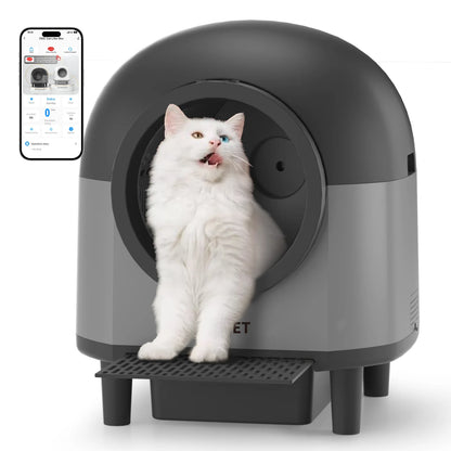 OMCPET Automatic Smart Cat Litter Box Self Cleaning Sandbox Support APP Remote Control Pet Toilet Litter Pet Closed Tray Toilet