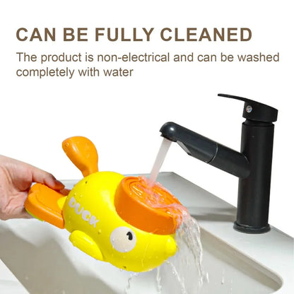 2-in-1 Interactive Dog Toy Pet Automatic Food Treat Dispenser Cartoon Duck Design Slow Food Pet Snack Feeder for Dog Training