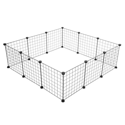 Pet Playpen, Small Animal Cage Indoor Portable Metal Wire Yard Fence for Small Animals,  Rabbits Kennel Crate Fence Tent