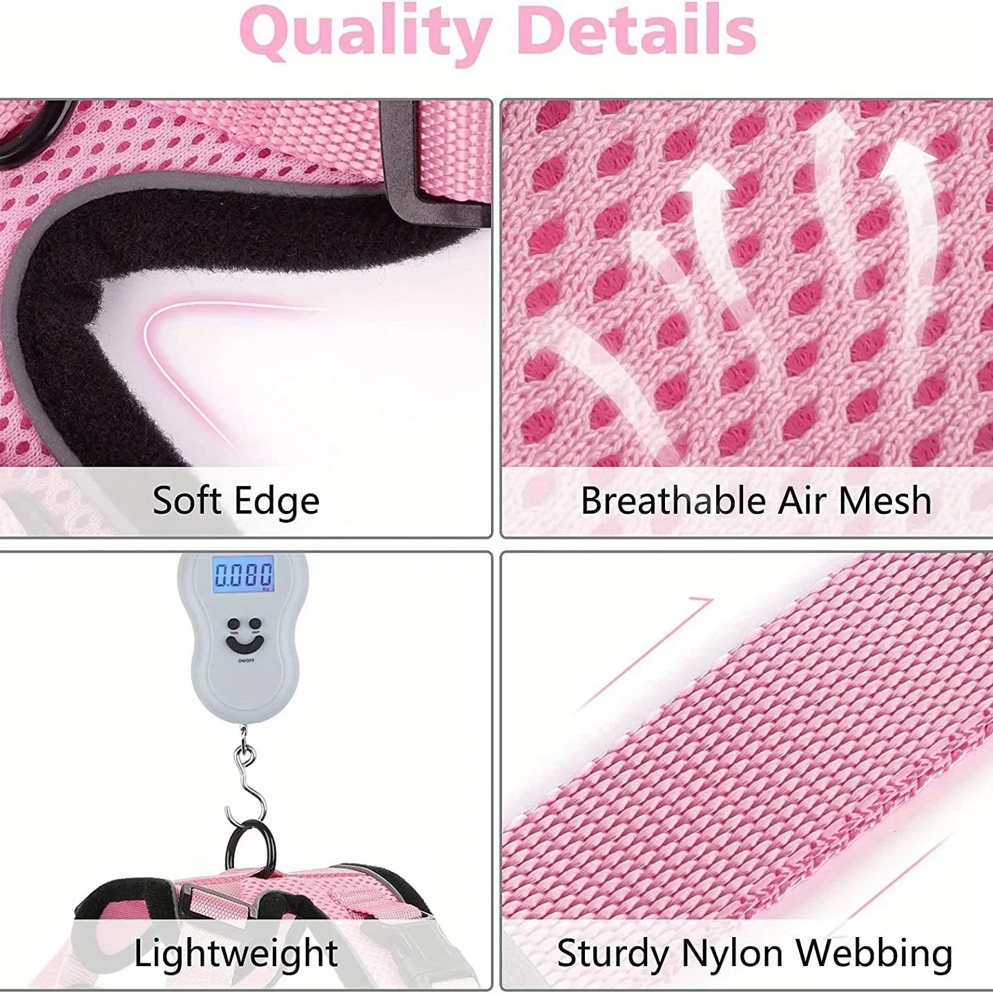 Cat Leash Non-Slip Adjustable Leash Non-Slip Cat Leash Vest Pet Chest Carrier