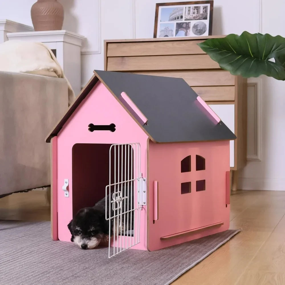 Dog House Indoor for Small Dogs or Cats, Cozy Wooden Design, Small Indoor Bed House