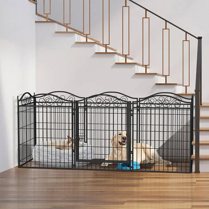 Heavy Duty Metal Dog Playpen, Foldable, 8 Panels, Pet, Animal, Kennel Pen, Fence with Gate for Indoor and Outdoor