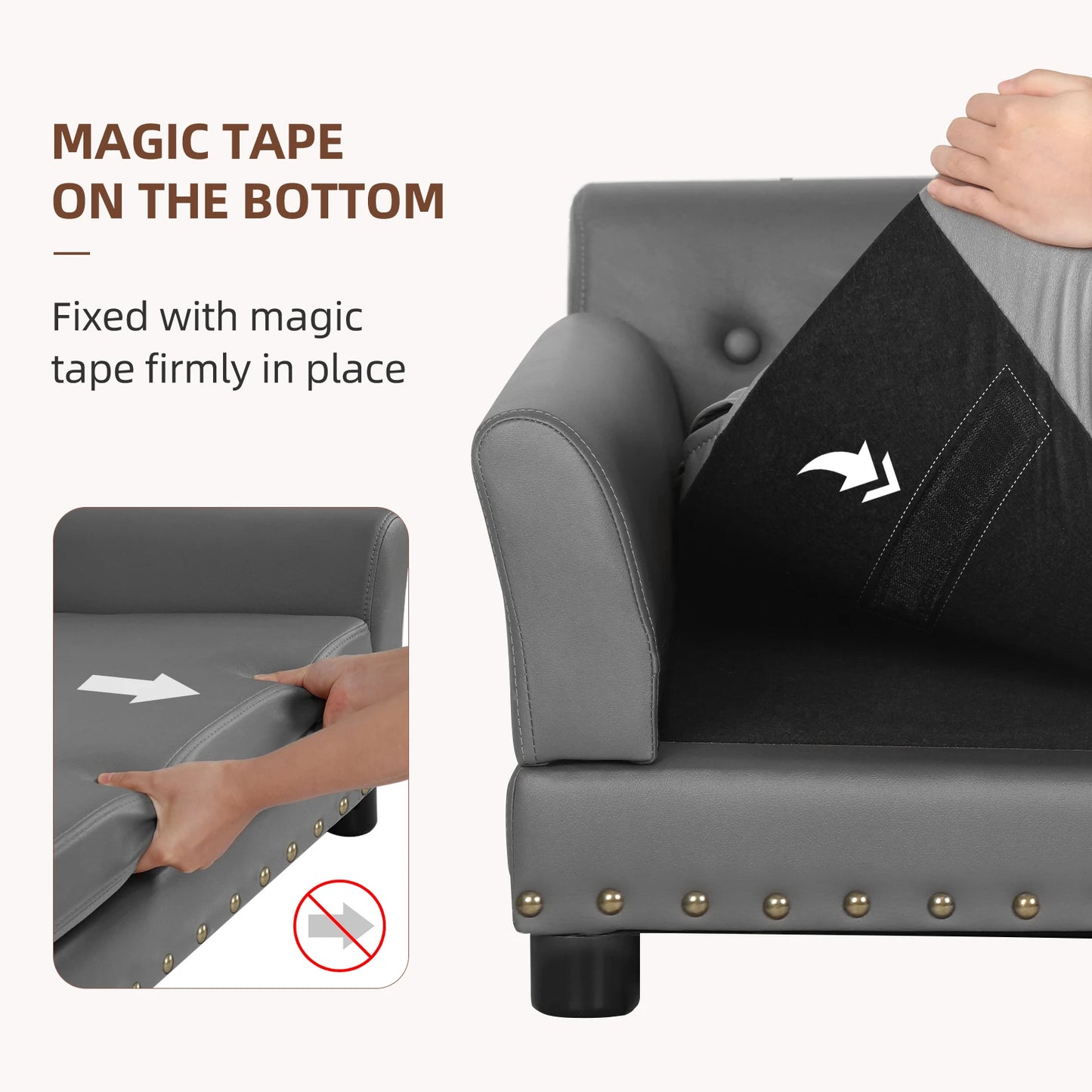 Heavy Duty Pet Sofa Large Raised Dog Bed Cushioned Sofa Softly Pet Cat Bed Puppy Sofa Couch Lounge Bed