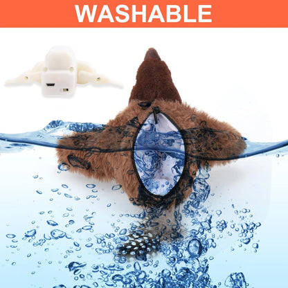 Adorable, fluffy interactive remote control bird toy for small/medium dogs - Engaging and stimulating pet toy with chirping soun