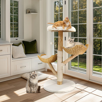 Bingopaw Cat Tree Tower Condo Furniture Scratch Post for Kittens Pet House Play