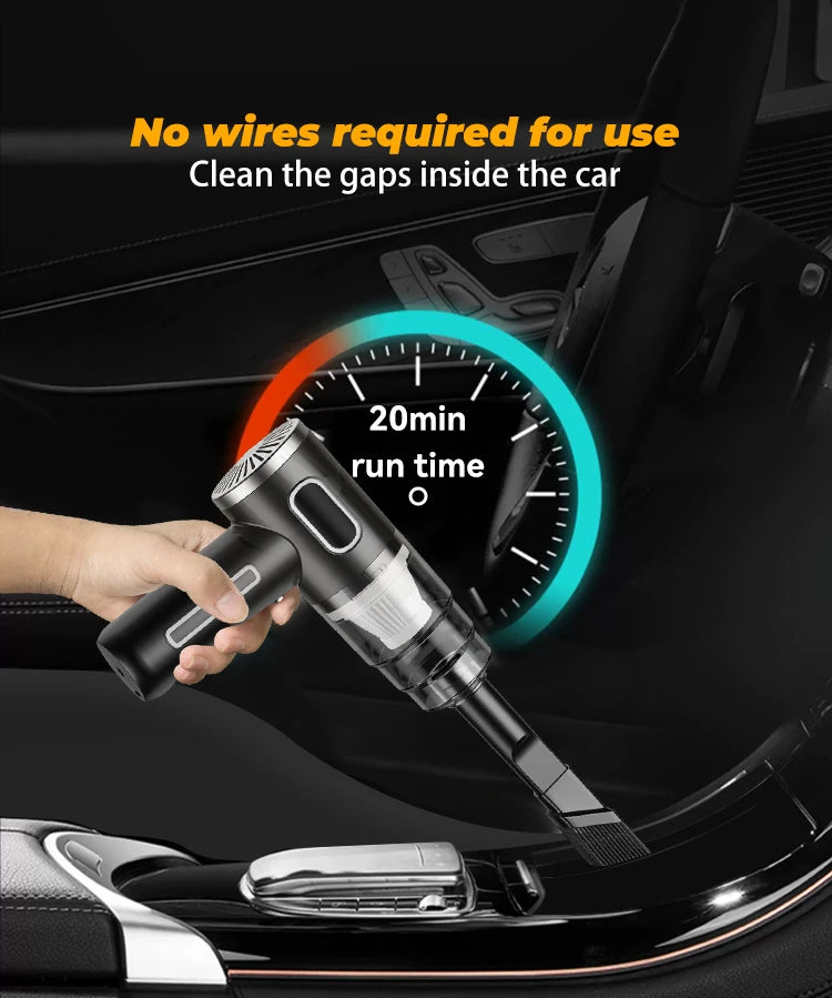 ABS Car Vacuum Cleaner Portable Powerful Wireless Vacuum Cleaner Home Carpet Cleaner Home Appliance Mini Cleaning Machine