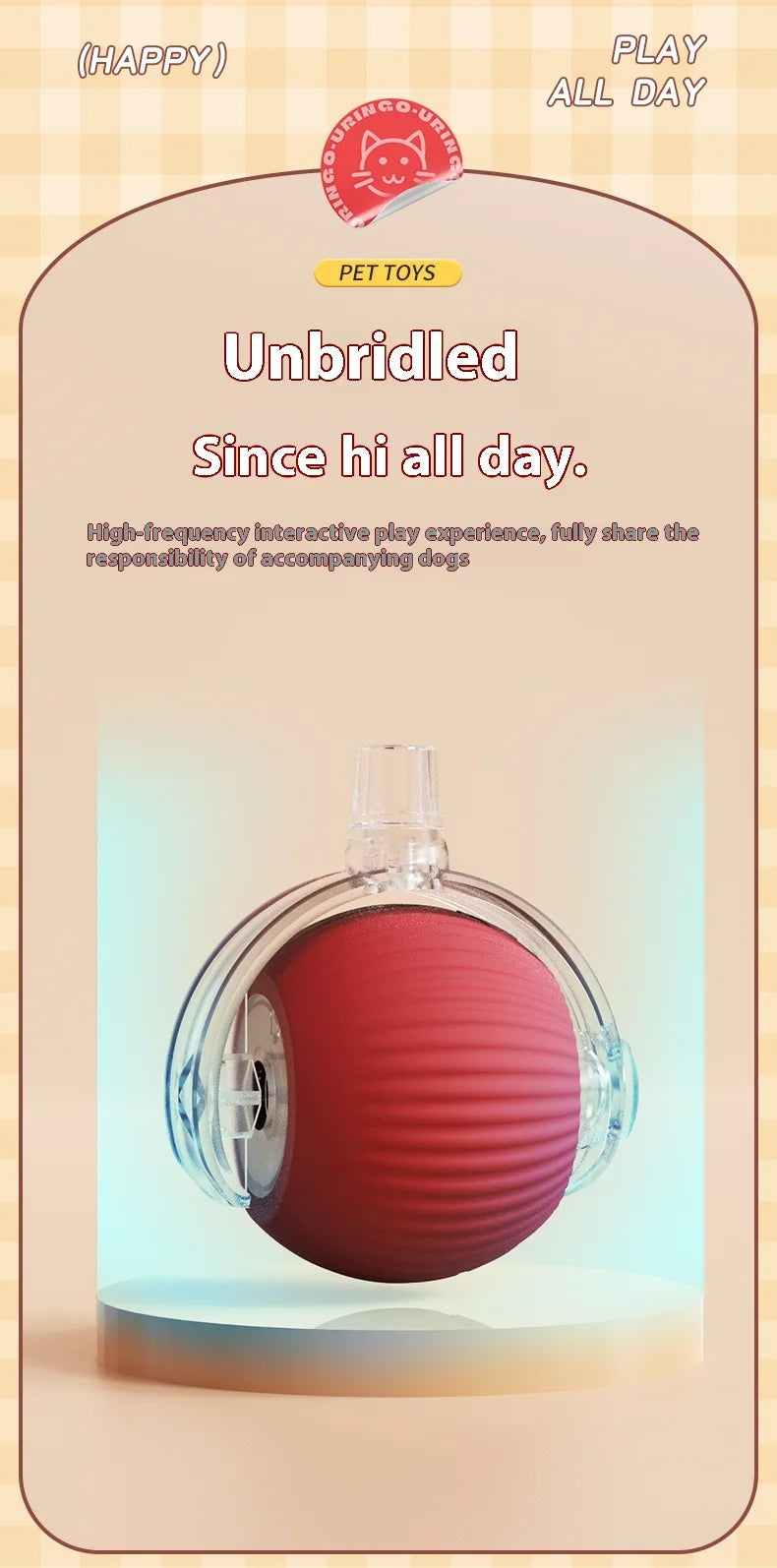 2Pcs Cat Interactive Ball Toys Automatic Rolling Ball Faux Tail Rechargeable Smart Pet Electric Toy Cat Training Imitate Mouse