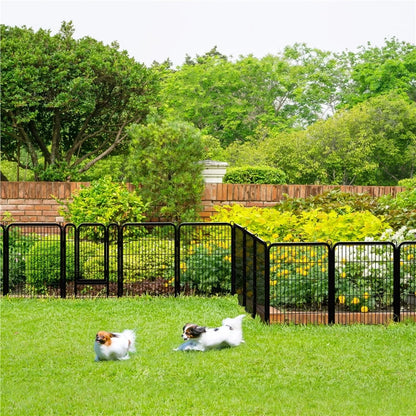 Heavy Duty Metal Pet Playpen Dog Cat Barrier Indoor Outdoor Exercise Fence with Gate 8 Panels and Anchors Included