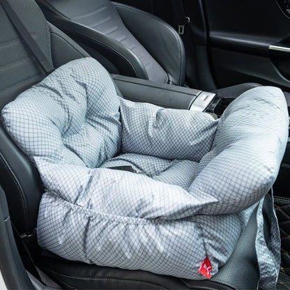 2-in-1 Dog Car Seat Carrier Bag - Detachable with Handles and Safety Belt, Travel Dog Booster Seat for Small Medium Dogs Cats