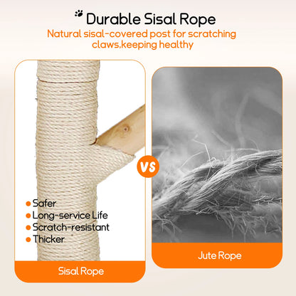 Bingopaw Cat Tree Tower Condo Furniture Scratch Post for Kittens Pet House Play