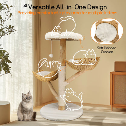 Bingopaw Cat Tree Tower Condo Furniture Scratch Post for Kittens Pet House Play