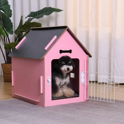 Dog House Indoor for Small Dogs or Cats, Cozy Wooden Design, Small Indoor Bed House
